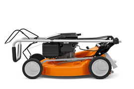 STIHL RM 253 T Benzin-Rasenmäher seitlich in Studioansicht