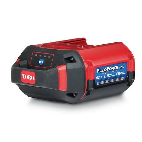 Toro 60V MAX Flex-Force Power System Akku, Modell 81825, rot und schwarz