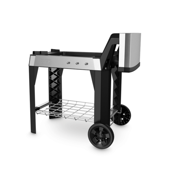 Weber Rollwagen Pulse 1000 und 2000 mit Besteckhalter und Seitentisch