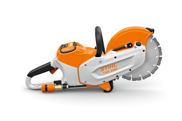 STIHL TSA 230 Akku-Trennschleifer auf weißem Hintergrund