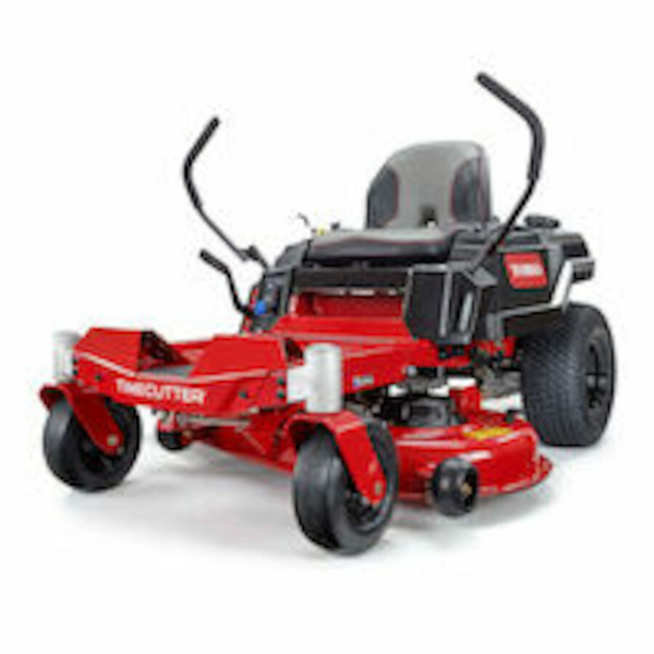 Roter Toro ZS4200T TimeCutter Aufsitzrasenmäher mit Hochlehner-Sitz und breitem Mähdeck