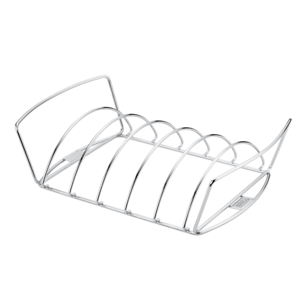 Weber Spare Rib Halter und Bratenkorb aus Metall für effizientes Grillen