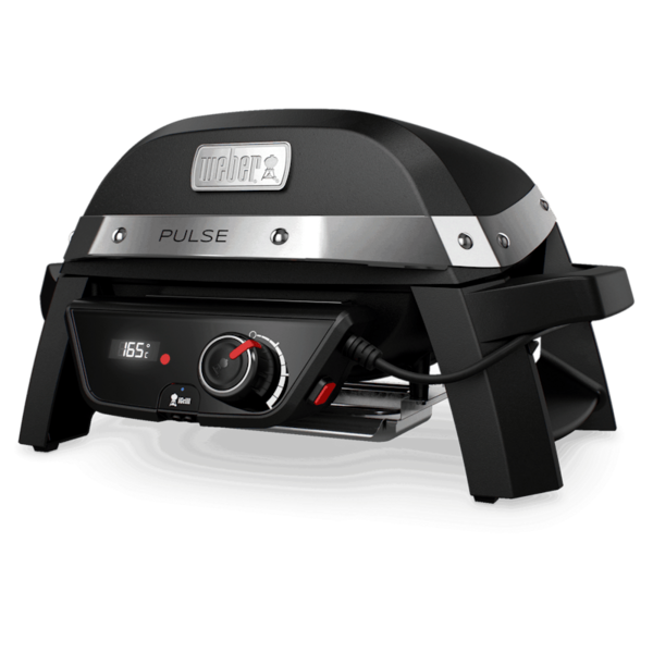 Weber PULSE 1000 Elektrogrill in Schwarz mit digitalem Temperaturdisplay