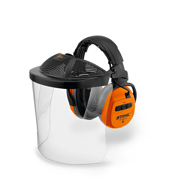 STIHL DYNAMIC Sound PC mit Visier und Gehörschutz in Orange und Schwarz