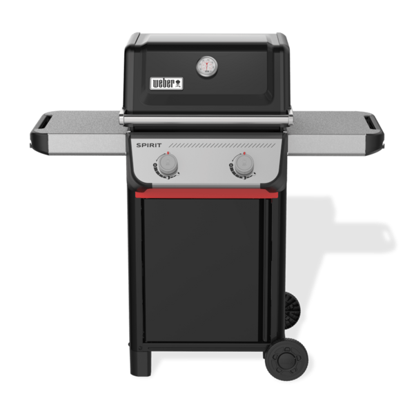 Weber SPIRIT E-210 Gasgrill in Schwarz mit zwei Brennern und Seitentischen