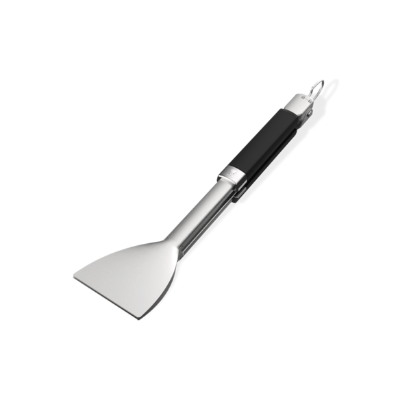 Weber flache Grillzange aus Edelstahl mit schwarzem rutschfestem Griff
