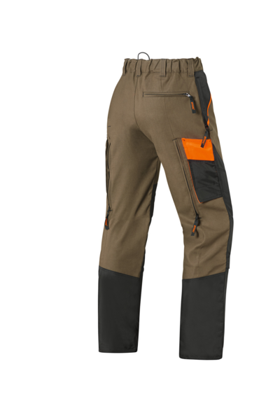 STIHL FS-Schutzhose TriProtect Größe L in Torf mit funktionalen Taschen und Belüftungsreißverschlüssen