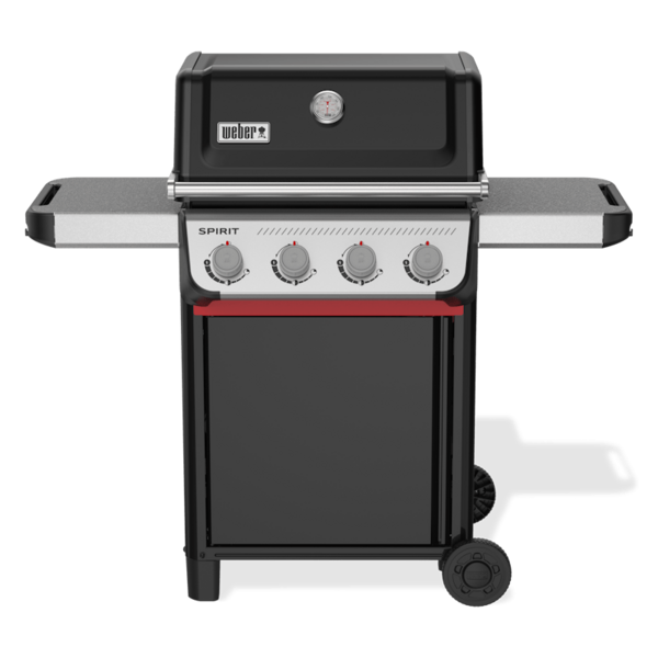 Weber SPIRIT E-410 Gasgrill in Schwarz mit vier Brennern und Seitentischen