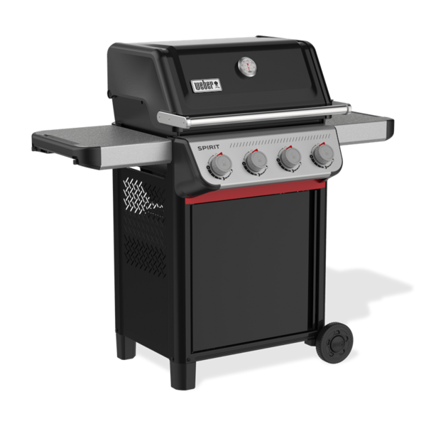 Weber SPIRIT E-410 Gasgrill in Schwarz mit vier Brennern und seitlichen Ablagen