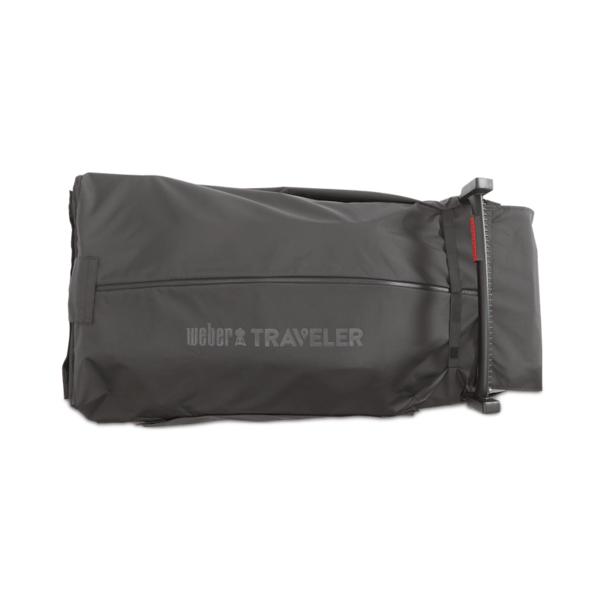 Weber Traveler Kofferraumschutz in Schwarz mit Logo und Reißverschlusstasche
