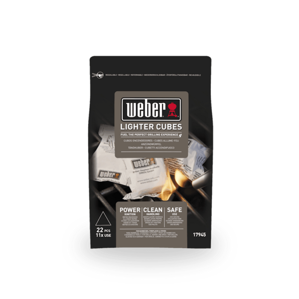 Weber Anzündwürfel Verpackung mit 22 Stück für effizientes Grillen
