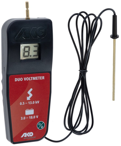 AKO DUO-Voltmeter Modell 2022 für Weidezaungeräte und Batterien