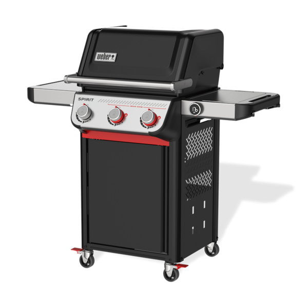 Weber SPIRIT EP-325 GBS Gasgrill 2025 in Schwarz mit Edelstahl-Seitentischen und Rollen