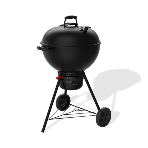 Weber Master-Touch GBS C-5755 STEALTH Holzkohlegrill in Schwarz mit Deckelthermometer und GBS-Grillrost