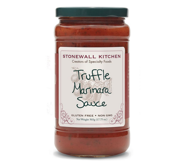 Glas mit Stonewall Kitchen Truffle Marinara Sauce, rote Sauce, Trüffelzeichnungen, 503g