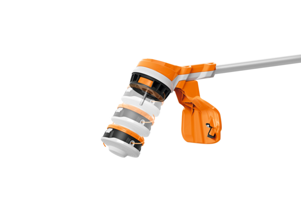 STIHL FSA 70 R Akku-Motorsense mit ergonomischem Griff und Bedienelementen auf weißem Hintergrund