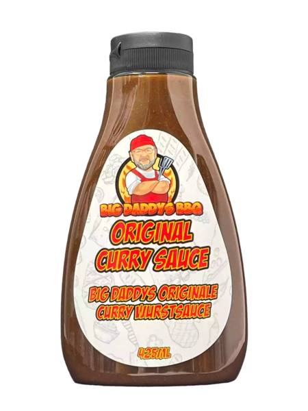 Flasche von Big Daddys Original Curry Sauce mit 425ml Inhalt