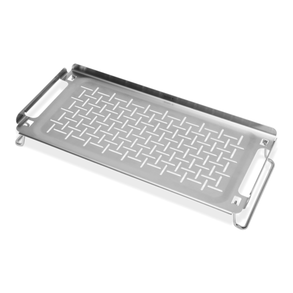 Weber Warmhalterost für Flat Top Grills mit klappbaren Beinen und schmalen Schlitzen