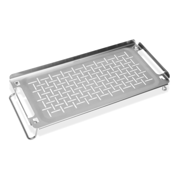 Weber Warmhalterost für Flat Top Grills mit robustem Metall und klappbaren Griffen