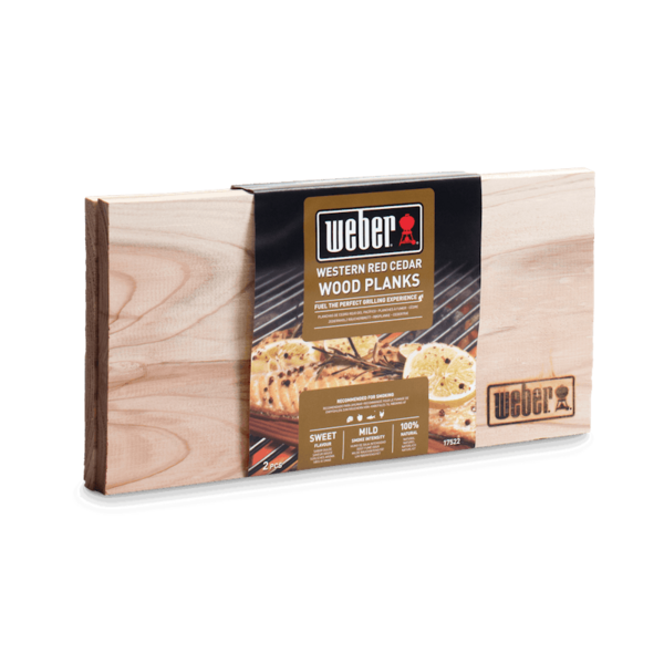 Weber Räucherbretter aus Zedernholz in Verpackung ideal für Fisch und Käse