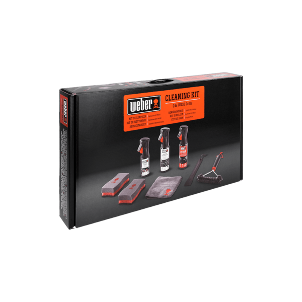 Weber Reinigungsset für Q & Pulse Grills in schwarzer Box mit Reinigungsprodukten