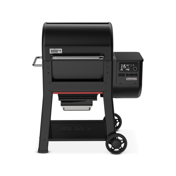 Weber SEARWOOD Holzpelletgrill in Schwarz mit digitaler Temperaturanzeige