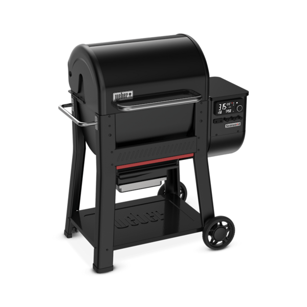 Weber SEARWOOD Holzpelletgrill in Schwarz mit digitalem Bedienfeld