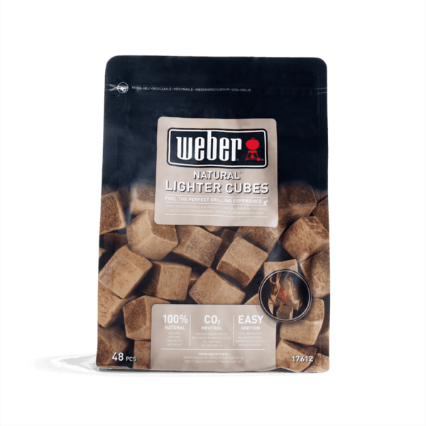 Weber Natural Lighter Cubes Verpackung mit 48 ökologischen Anzündwürfeln