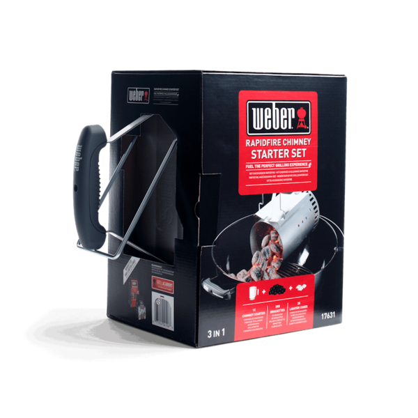Verpackung des Weber Rapidfire Chimney Starter Sets für Grillanzündung