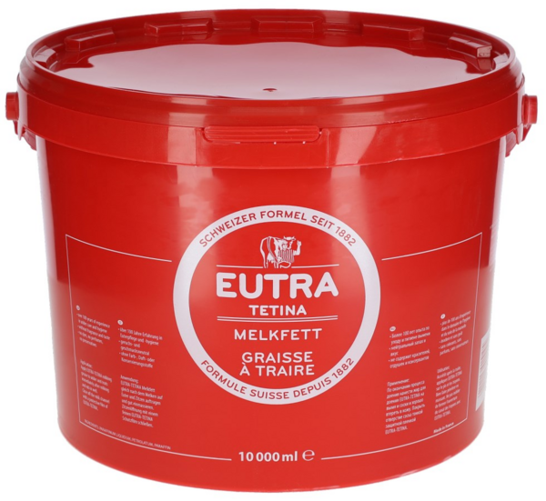 Rote 1000 ml Dose Eutra Melkfett mit Produktinformationen