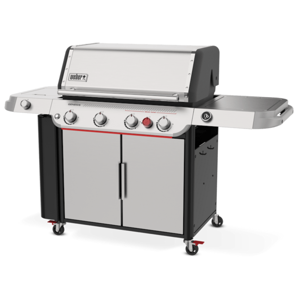 Weber GENESIS SP-435W GBS Gasgrill in Edelstahl mit vier Brennern und Seitenbrenner