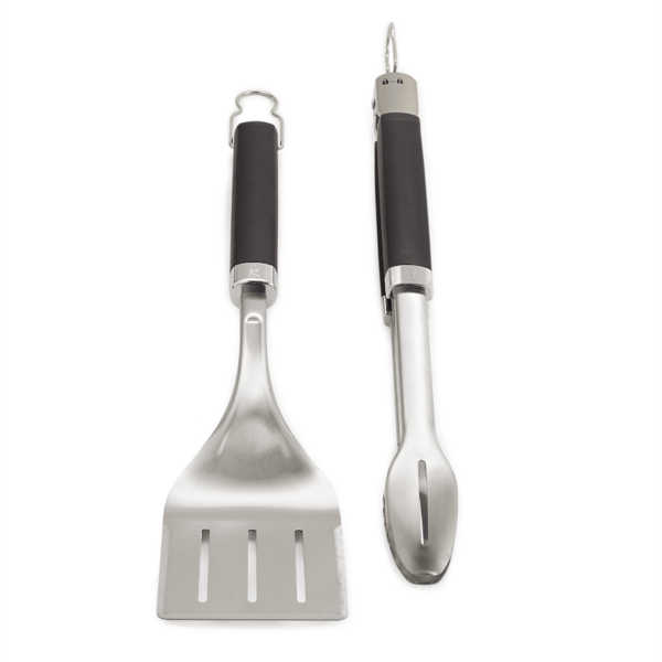 Weber Premium Grillbesteck-Set aus Edelstahl mit schwarzen Soft-Touch-Griffen