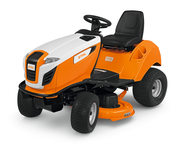 Stihl RT 4112 SZ Aufsitzmäher in Orange und Weiß für große Rasenflächen