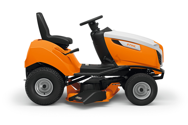 Stihl RT 4112 SZ Aufsitzmäher in Orange und Weiß für große Rasenflächen