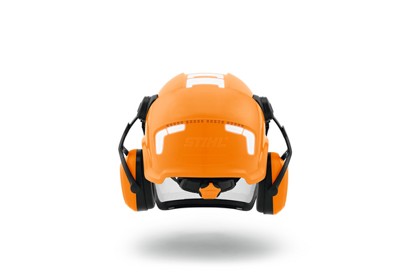 STIHL Helmset ADVANCE X-Vent in Orange mit Visier und Gehörschutz
