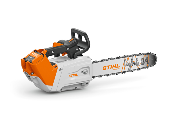 STIHL MSA 220 T Akku-Baumpflegesäge in Orange und Weiß mit sichtbaren Markenlogos