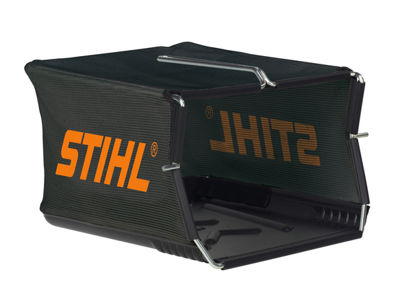 STIHL AFK 050 Fangkorb für Rasenlüfter, 50 Liter Kapazität, dunkelgrün mit orange Logo