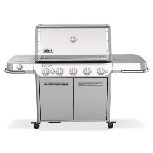 Weber Summit FS38 S Gasgrill aus Edelstahl mit mehreren Brennern und Stauraum