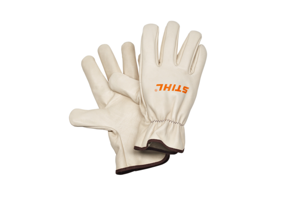 STIHL Handschuhe DYNAMIC Duro Größe S aus Rindvollleder in Weiß mit Logo