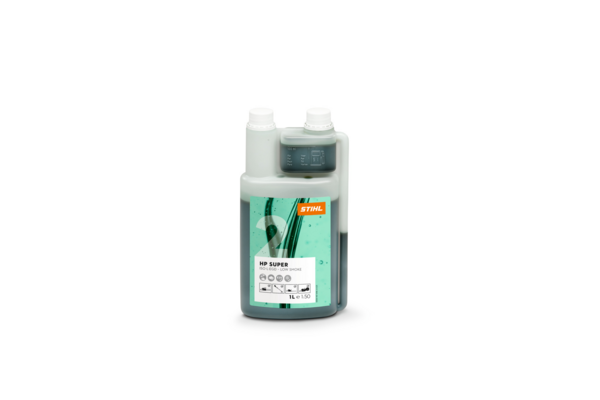 STIHL Zweitaktöl HP Super 100 ml Flasche mit Markenlogo und Produktinformationen