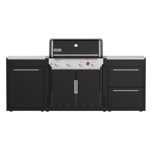 Weber BBQ Kitchen Gas 210 mit Gasgrill und Modulen in Schwarz