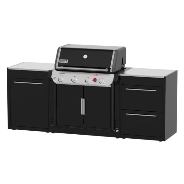 Weber BBQ Kitchen Gas 210 mit Gasgrill und Modulen in Schwarz