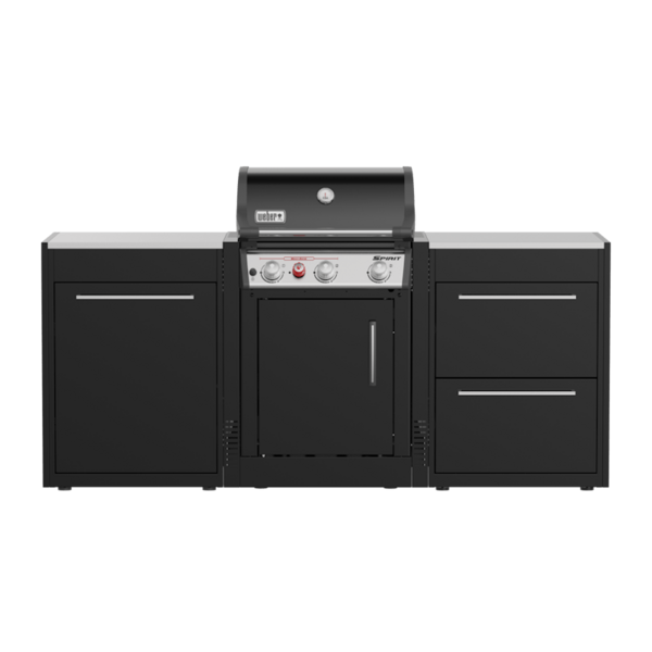 Weber BBQ Kitchen Gas 210 mit Gasgrill und Modulen in Schwarz
