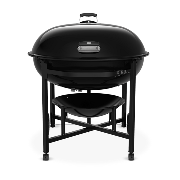 Weber Ranch Kettle Holzkohlegrill mit porzellanemailliertem Deckel und Thermometer