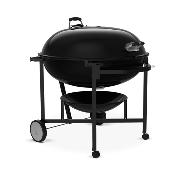 Weber Ranch Kettle Holzkohlegrill mit porzellanemailliertem Deckel und klappbarem Edelstahl-Grillrost