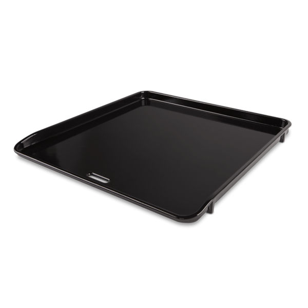 Schwarze Weber CRAFTED Grillplatte aus Gusseisen mit erhöhtem Rand