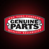 Logo von Toro Genuine Parts mit Schriftzug auf dunkelrotem Hintergrund