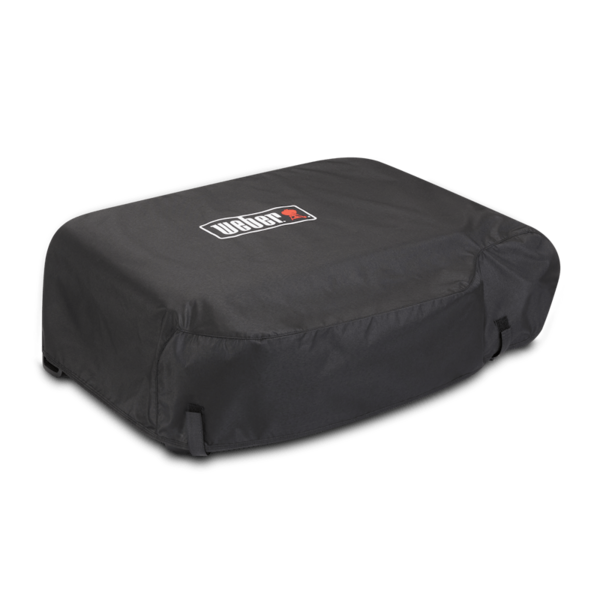 Weber Premium Abdeckhaube Slate 56cm über einer Plancha