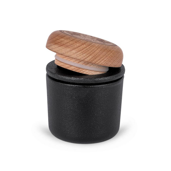 Petromax Handmörser aus Gusseisen mit Holzdeckel und Dichtungsring