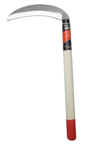 Barnel BLK735 Sichelmesser mit Edelstahlklinge und rot getauchtem Griff